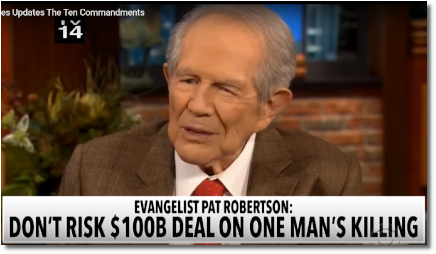 Evangelical Pat Robertson values money more than the killing of an innocent person (18 Oct 2018)