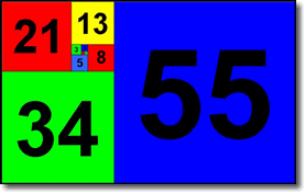 Fibonacci colored blocks
