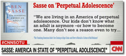 Ben Sasse on CNN talking about Perpetual Adolescence